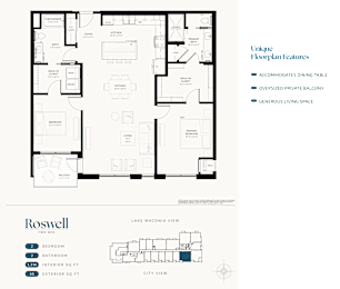 A floor plan of a two-bedroom apartment with a detailed layout including a living room, kitchen, and bathroom.