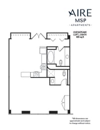 Studio Loft at Aire MSP Apartments, Bloomington, 55425