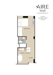 Osprey Floor Plan at AIRE MSP Apartments, Bloomington, Minnesota