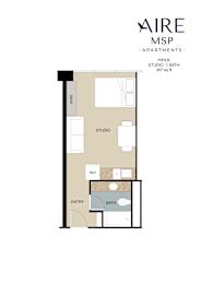 Piper Floor Plan at AIRE MSP Apartments, Bloomington, Minnesota
