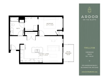 1 bed 1 bath I at Ardor on the Bluffs South Loop Residences Apartments, Bloomington, 55425