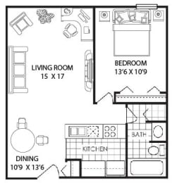 lower level floor plan of a small house with bedrooms and a living room