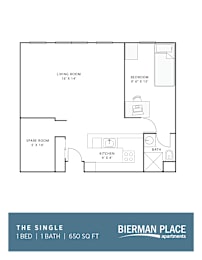 The Single Floor Plan at Bierman Place, Minneapolis, 55414