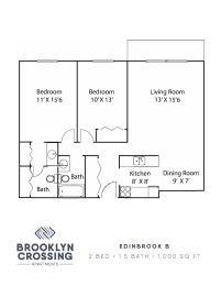 a floor plan of the brooklyn crossing apartments
