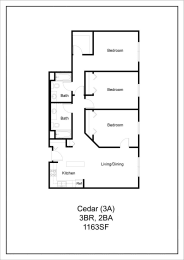 a floor plan of a house at Briarcliff Apartments, a 55+ Community, Mahtomedi, MN, 55115