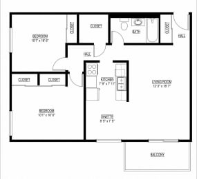 Edenvale Apartments in Eden Prairie, MN 2 BR PINE (Large)