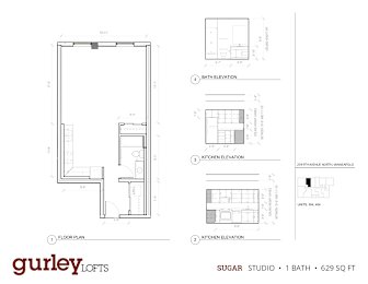 Studio floor plan named Sugar at Gurley Lofts in Minneapolis, MN