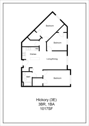 a floor plan for a small house at Briarcliff Apartments, a 55+ Community, Mahtomedi, MN, 55115