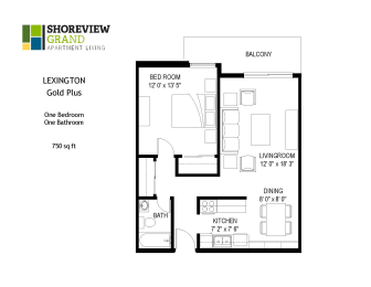 Lexington Gold Plus Floor Plan at Shoreview Grand, Minnesota