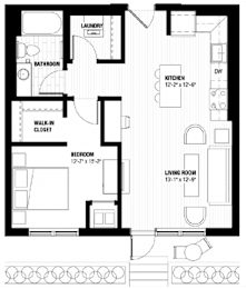 A black and white image of a floor plan for a house.