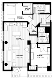 A black and white floor plan of a house with labeled rooms.