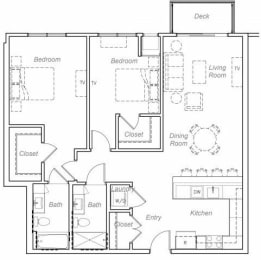 Barrett-N Floor plan at Overlook on the Creek, Minnetonka, MN