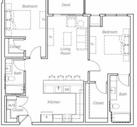 Barton-H Floor plan at Overlook on the Creek, Minnetonka, MN 55305