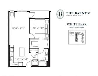 1BedWhiteBear1 at The Barnum Apartments, White Bear Lake