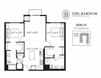 2BedBirch1 at The Barnum Apartments, White Bear Lake