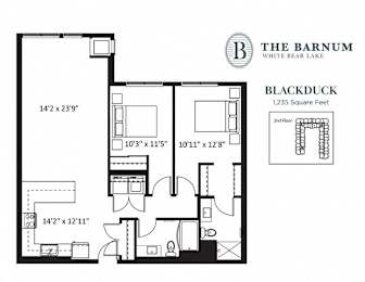 2BedBlackduck1 at The Barnum Apartments, Minnesota, 55110