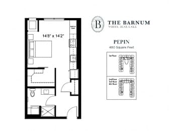 StudioPepin1 at The Barnum Apartments, White Bear Lake, Minnesota