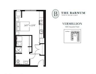 StudioVermillion1 at The Barnum Apartments, White Bear Lake