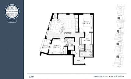 Hennepin Floor Plan at The M on Hennepin, Minnesota, 55414
