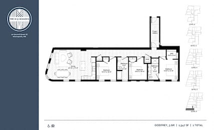 Godfrey Floor Plan at The M on Hennepin, Minnesota