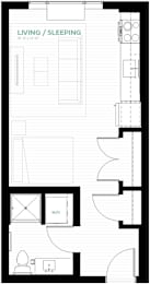 Bayside Floor Plan at Viridium Apartments, Minneapolis, MN 55401