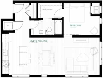 Ivy Floor Plan at Viridium Apartments, Minnesota