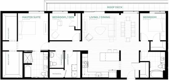 Opal Floor Plan at Viridium Apartments, Minneapolis, MN