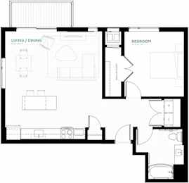 Shamrock Floor Plan at Viridium Apartments, Minnesota