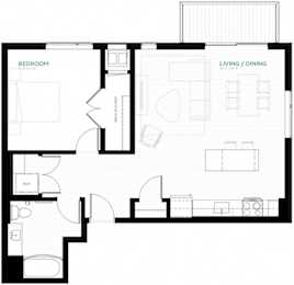 Twilight Floor Plan at Viridium Apartments, Minneapolis