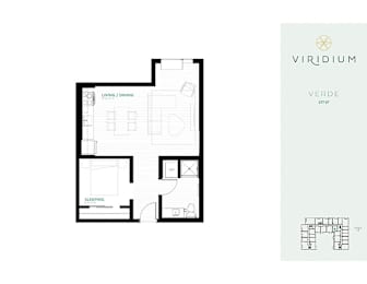 Verde Floor Plan at Viridium Apartments, Minnesota, 55401