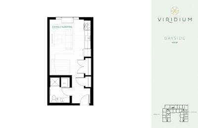 Bayside Floor Plan at Viridium Apartments, Minneapolis, MN 55401