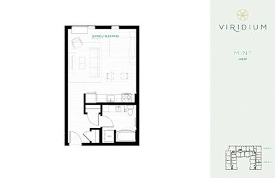Mint Floor Plan at Viridium Apartments, Minnesota, 55401
