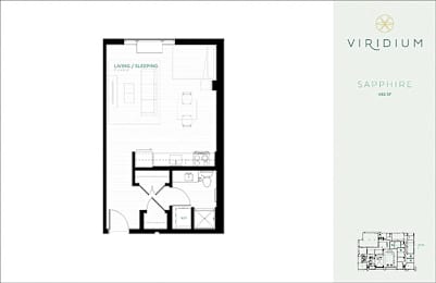 Sapphire Floor Plan at Viridium Apartments, Minnesota, 55401