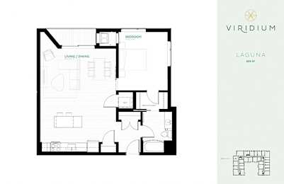 Laguna Floor Plan at Viridium Apartments, Minneapolis, MN 55401