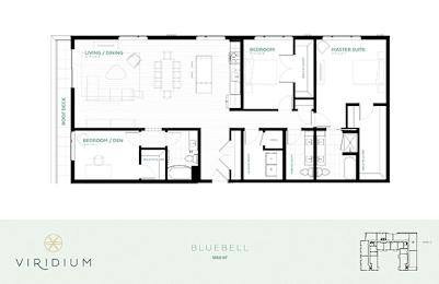Bluebell Floor Plan at Viridium Apartments, Minneapolis, 55401