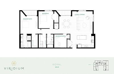Royal Floor Plan at Viridium Apartments, Minnesota