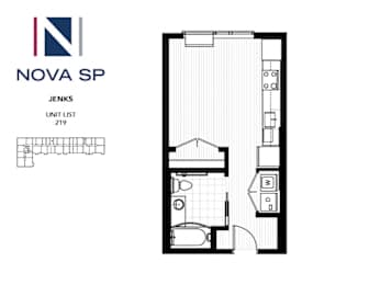 A floor plan of a Nova SP JENKS unit.