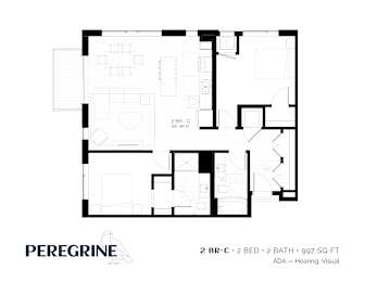 2BR_C Floor Plan at Peregrine Apartments, Minnesota