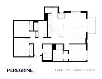 3BR_C Floor Plan at Peregrine Apartments, Minnesota