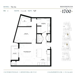 the floor plan of the apartment