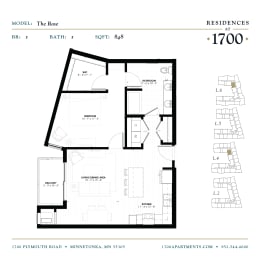 the floor plan of the apartment