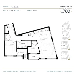 floor plan of the third level of the apartment