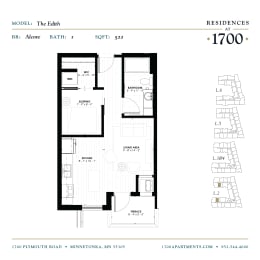 the floor plan of the apartment