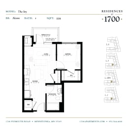the floor plan of the apartment