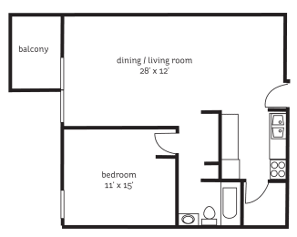 The Highland Floor Plan at The Tarnhill, Bloomington, 55437