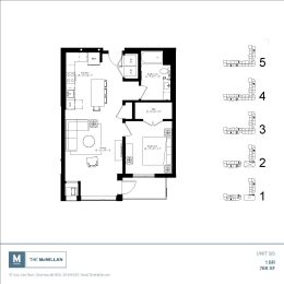 B5 Floor Plan at The McMillan, Minnesota, 55126