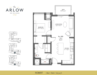 Robert Floor Plan at The Arlow on Kellogg, St Paul, 55102