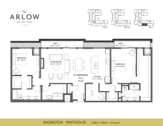 Wigington Floor Plan at The Arlow on Kellogg, St Paul, 55102