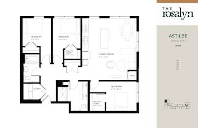 Astilbe Floor Plan at The Rosalyn | Affordable 55+ Apartments in Bloomington, Bloominton Minnesota