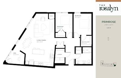 Primrose Floor Plan at The Rosalyn | Affordable 55+ Apartments in Bloomington, Bloominton, MN